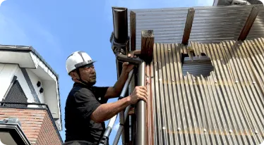 雨どい工事 / 掃除