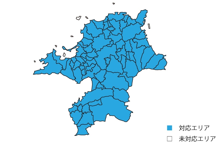 福岡県の対応エリアマップ