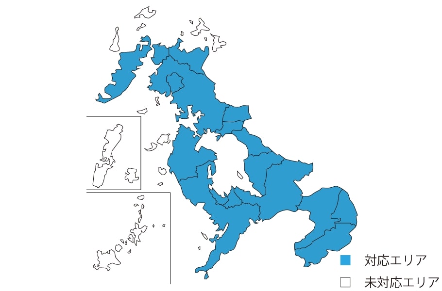 長崎県の対応エリアマップ