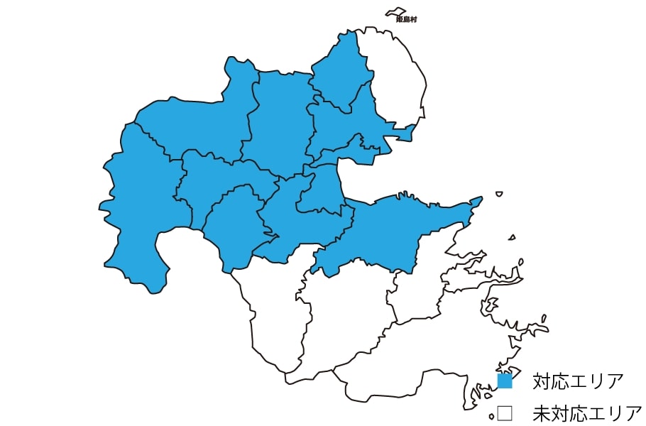 大分県の対応エリアマップ