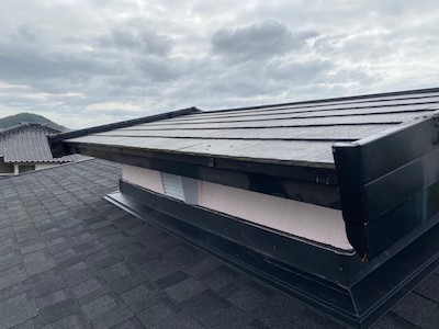 北九州市 若松区 S様邸 店舗兼自宅 雨漏り修理 コロニアル瓦 アスファルトシングルカバー工事