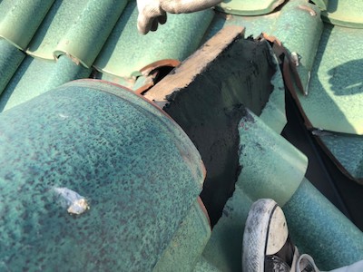 20.棟瓦葺き直し工事