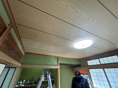4.目すかし天井部分張替
