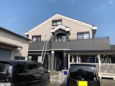 福岡　大刀洗　T様バルコニー外壁の雨漏り施工不良により住宅瑕疵担保責任保険を利用しての雨漏り修理