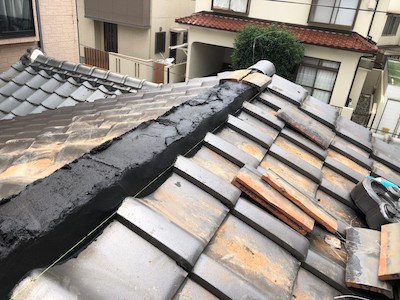 9.瓦工事（のし瓦葺き）