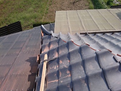 19.瓦葺き・棟施工